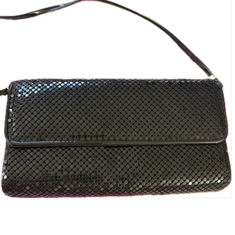 Metal Mesh Whiting & Davis Minimalist Mob Wife Black Crossbody